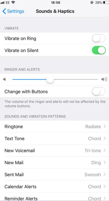 iphone Sounds & Haptics