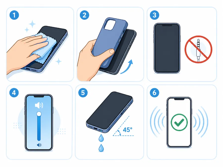How to remove water from phone speaker step by step guide using Fix My Speaker tool